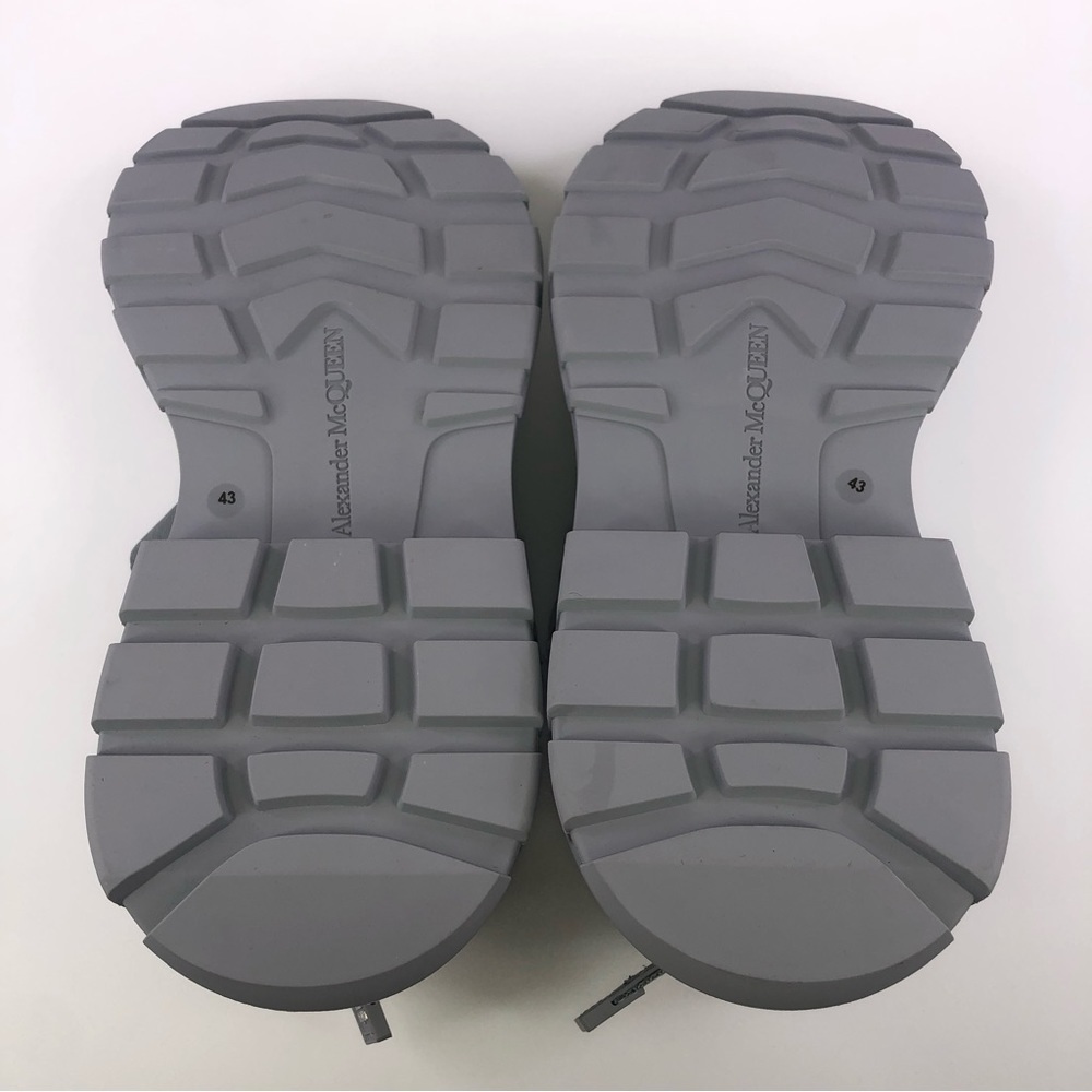 NEW Alexander McQueen Hybrid Tech Leather Rubber Sandals Gray Size 43 US 10 $690 - Picture 2 of 9
